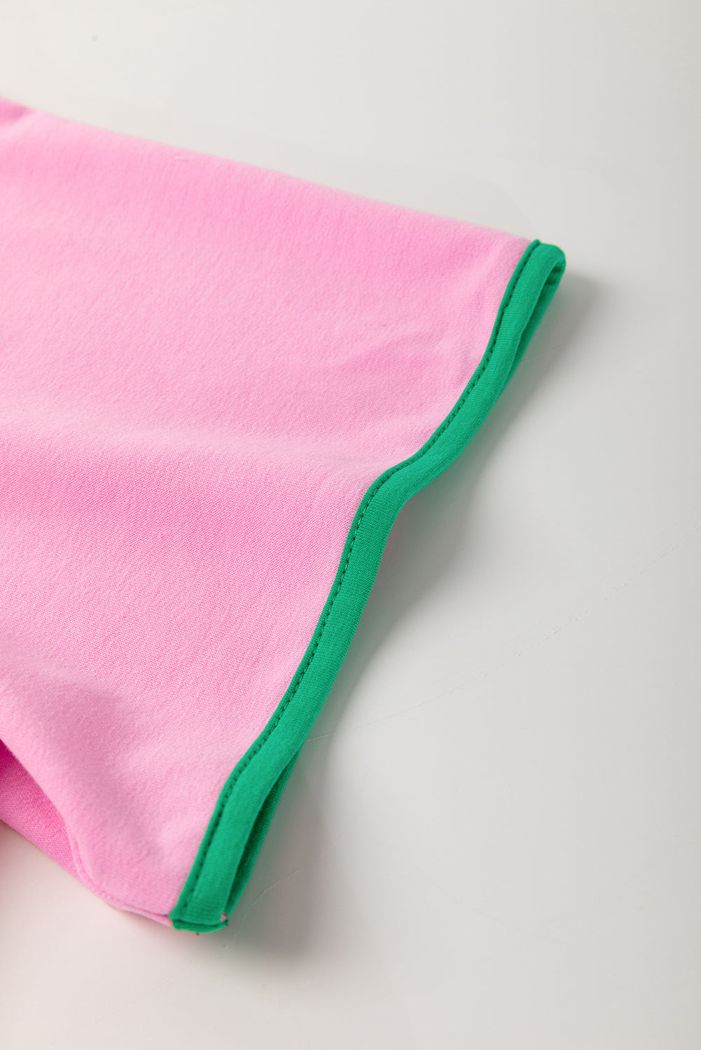 Bonbon Plus Size Contrast Trim T Shirt and Skort Two Piece Set