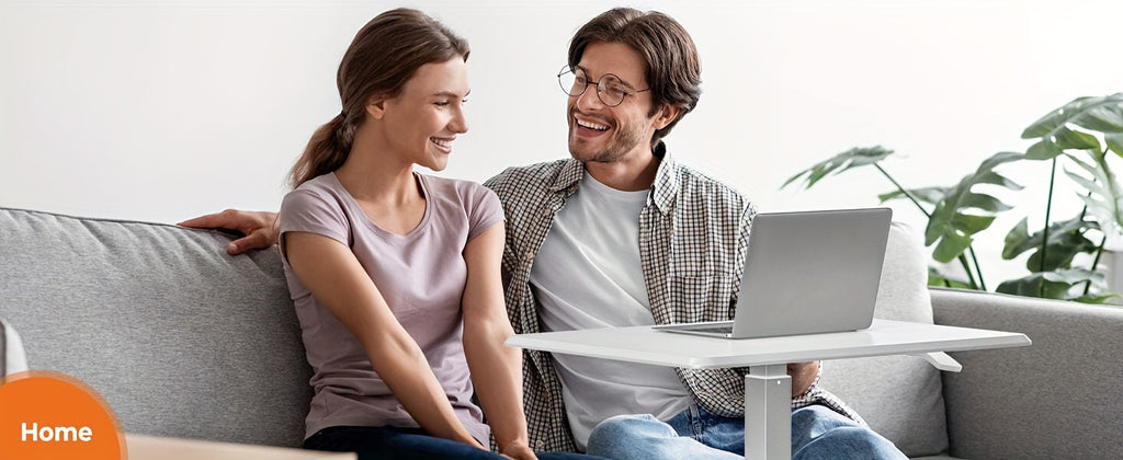 Small Mobile Rolling Standing Desk - Overbed Table, Teacher Podium with Wheels, Adjustable Work Table, Rolling Desk Laptop Computer Cart for Home, Office, Classroom