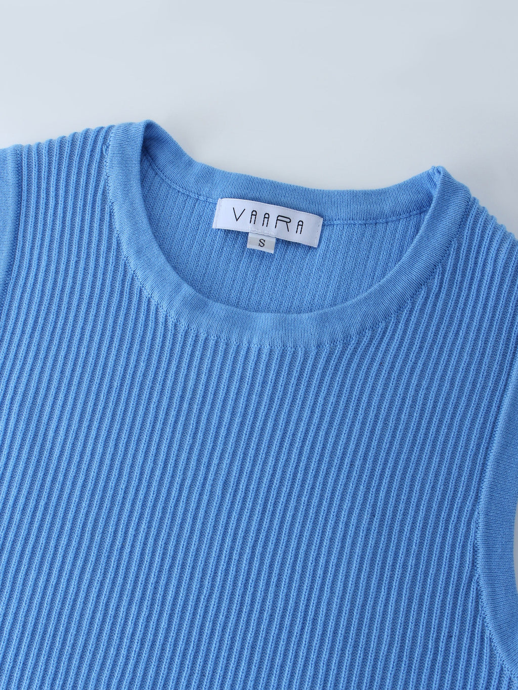 Sleeveless Ribbed Crew-Blue-2