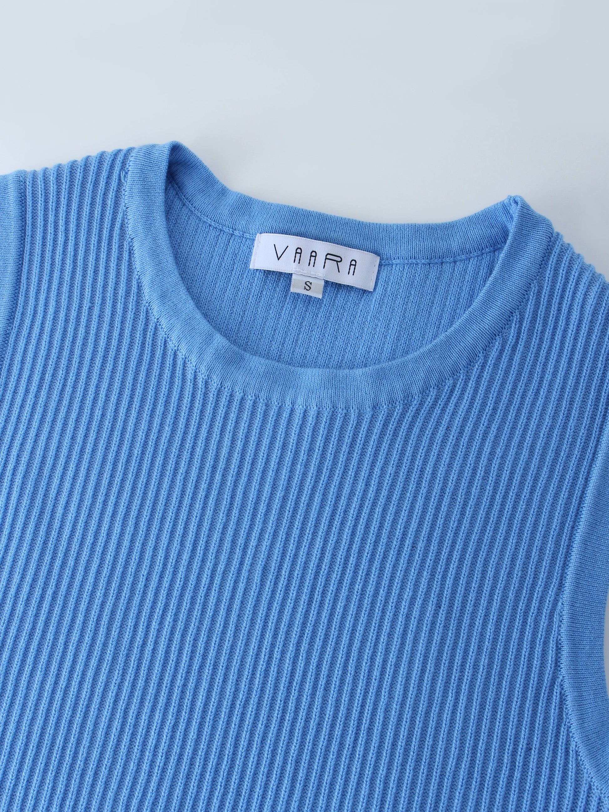 Sleeveless Ribbed Crew-Blue-2