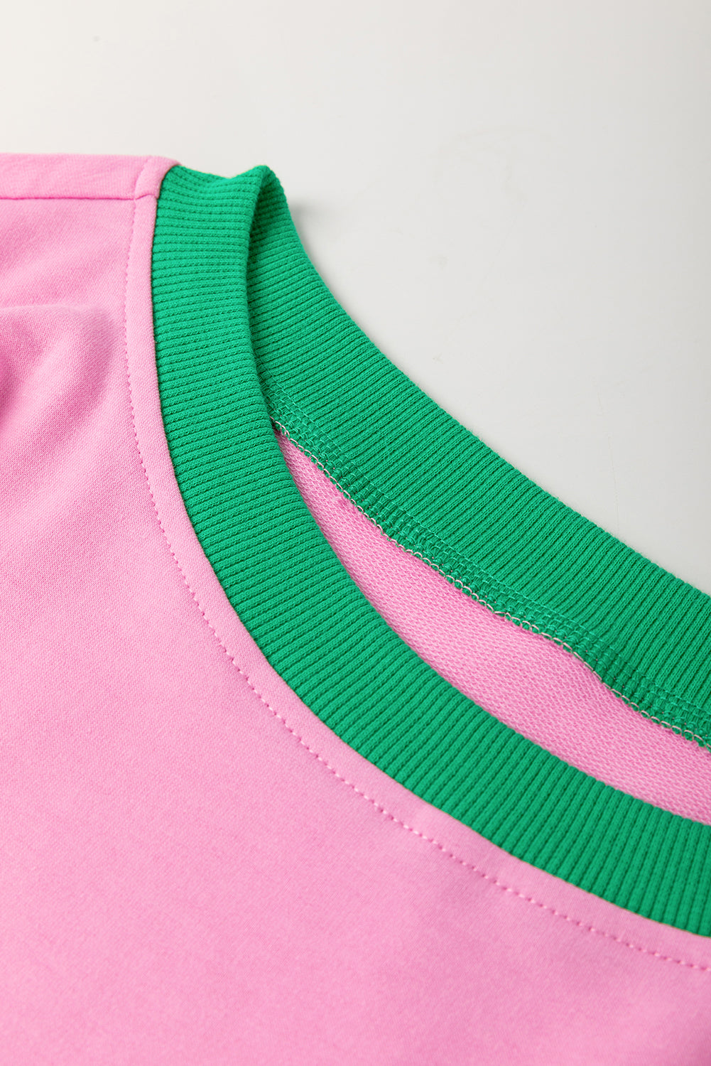 Bonbon Plus Size Contrast Trim T Shirt and Skort Two Piece Set