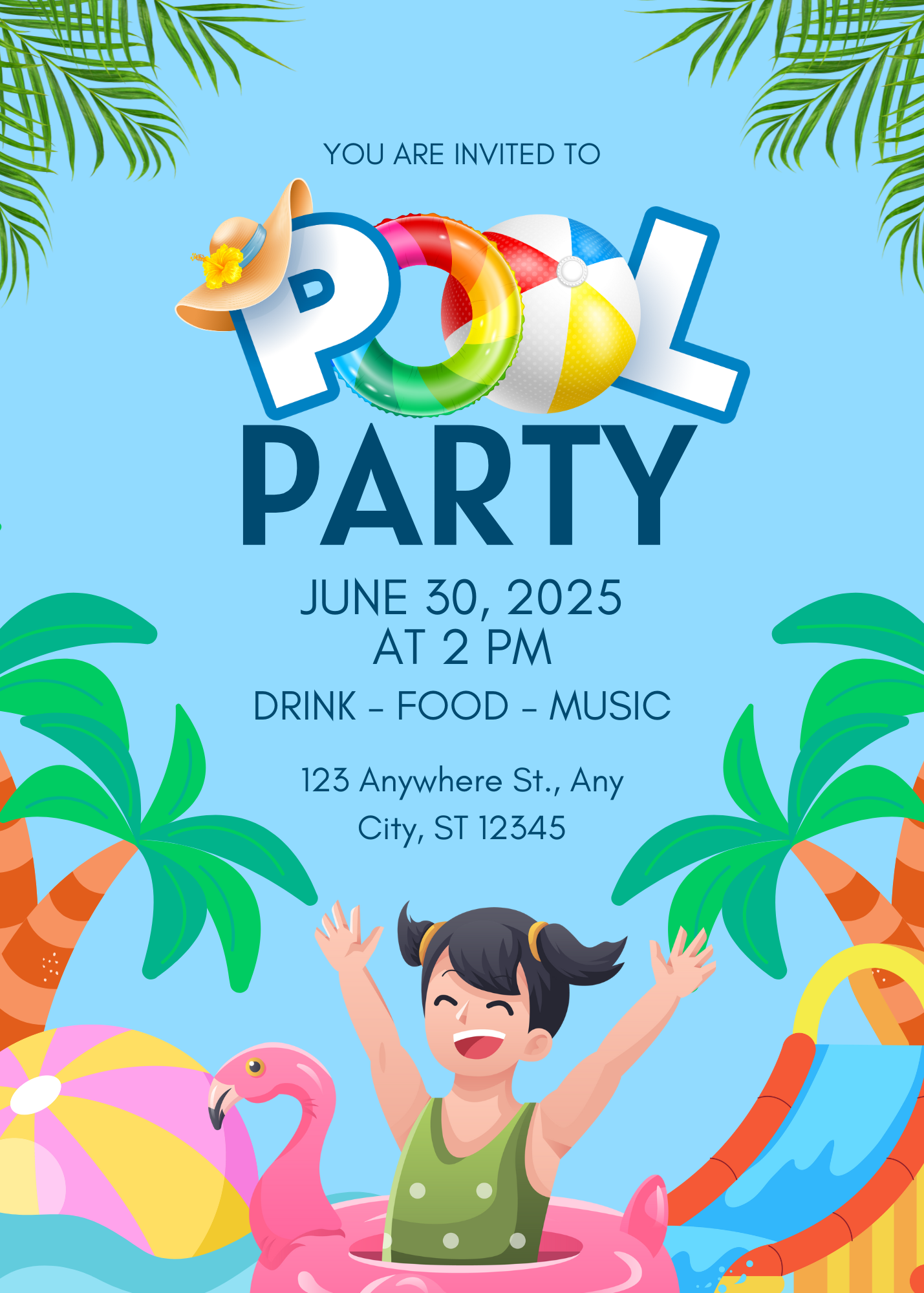 Pool Party Invitation