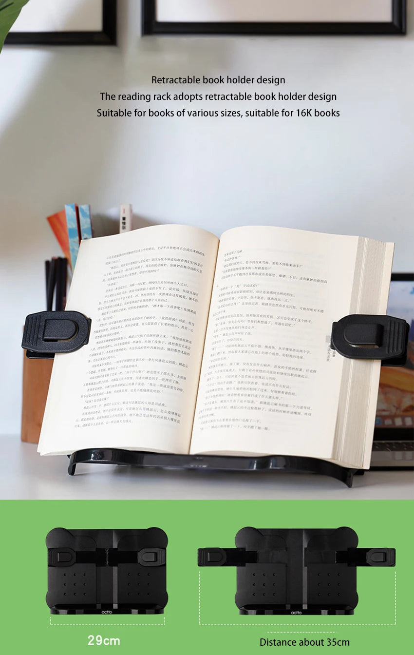 Multifunctional Adjustable Reading Book Holder Bookshelf Mobile Phone Tablet Book Stand Holder Portable Foldable Bookends