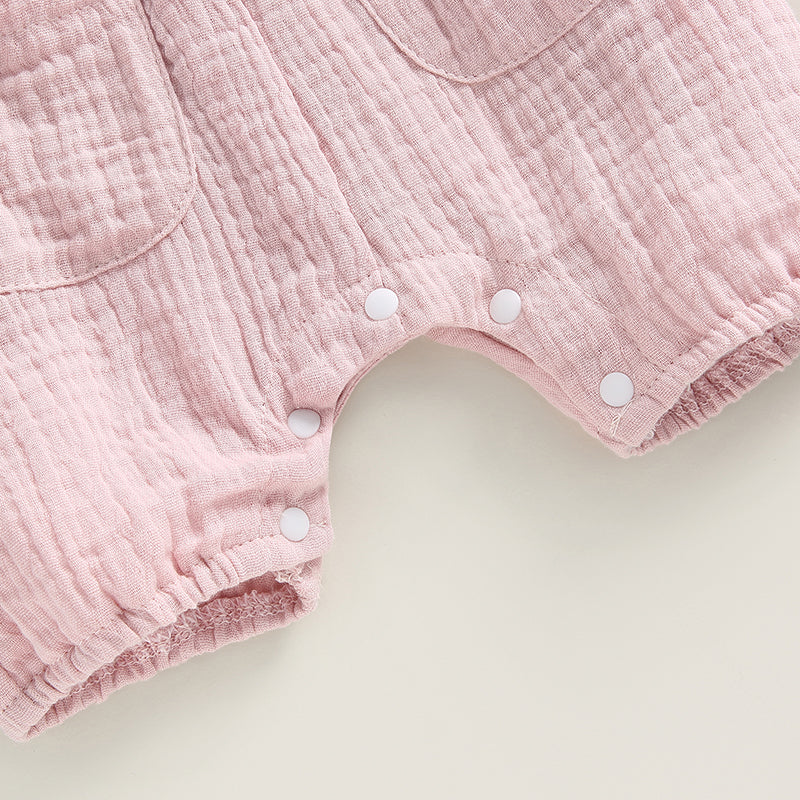 Newborn Infant Baby Boys Girls Suspenders Rompers Jumpsuits Overalls Cotton Linen Muslin Sleeveless Toddler Baby Summer Clothing