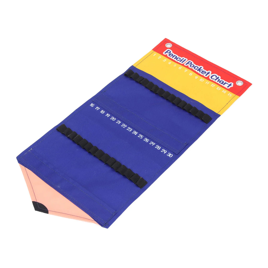 Pencil Pocket Chart Classroom Pencil Dispenser Organizer Holder Wall Pocket for Kids Teachers School Storage Pencil Pocket Chart