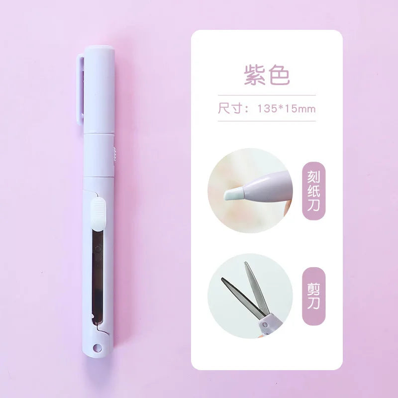 Mini Colorful Folding Scissors , Hand Tent Cutting, Mini Engraving Knife, Scissors, Paper Trimming Utility Knife