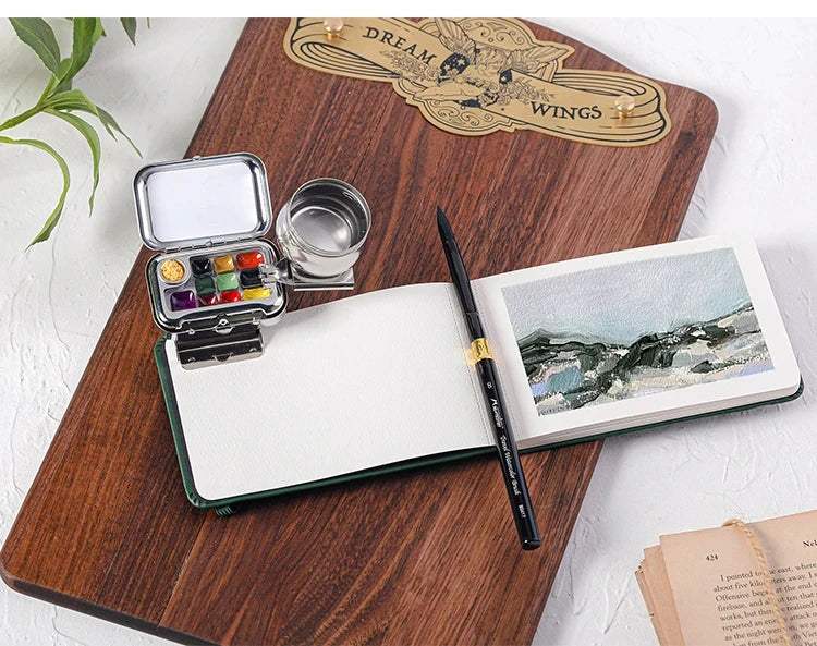 Mini Portable Paint Box Watercolor Paint Dispenser Set Travel Watercolour Paint Set 10/16 Grids Watercolor Palette Empty Box