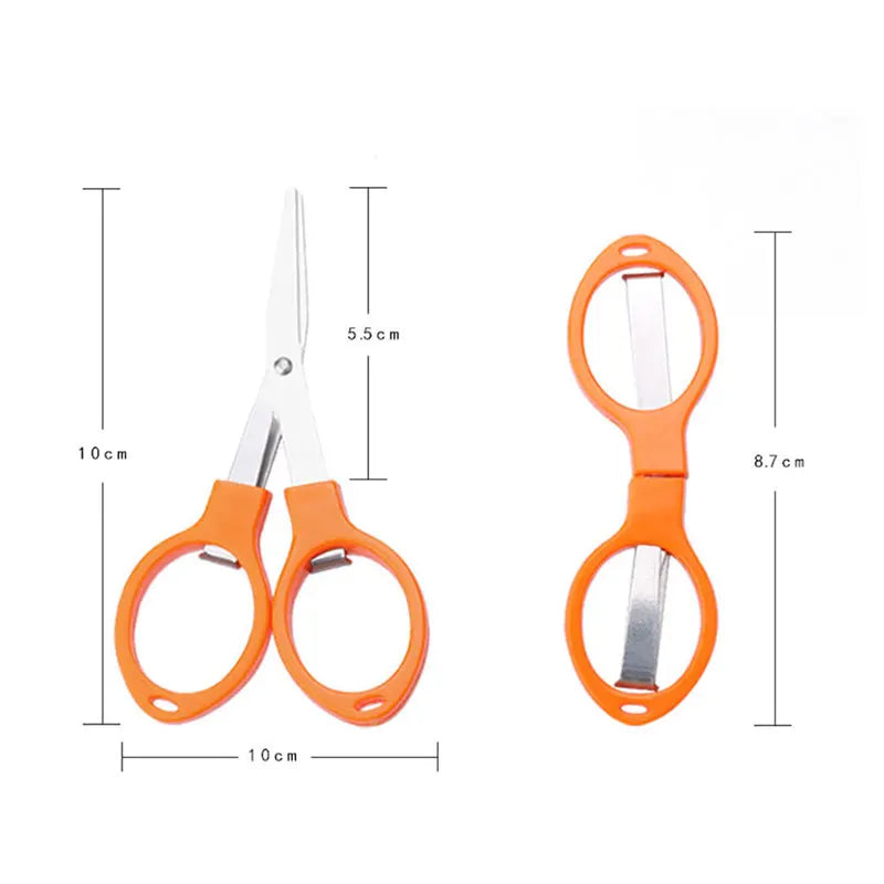 60Pcs Folding Scissor Creative Stationery Portable Manual Student Paper Scissors Paper Cutting Knife Classroom Learning Tools