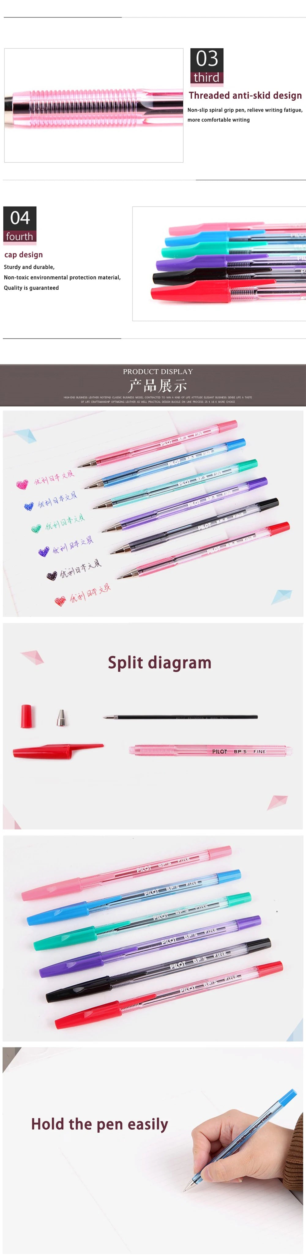 Pilot BP-S-F 0.7mm Colors fine Ball Point Pen Writing Supplies Office & School