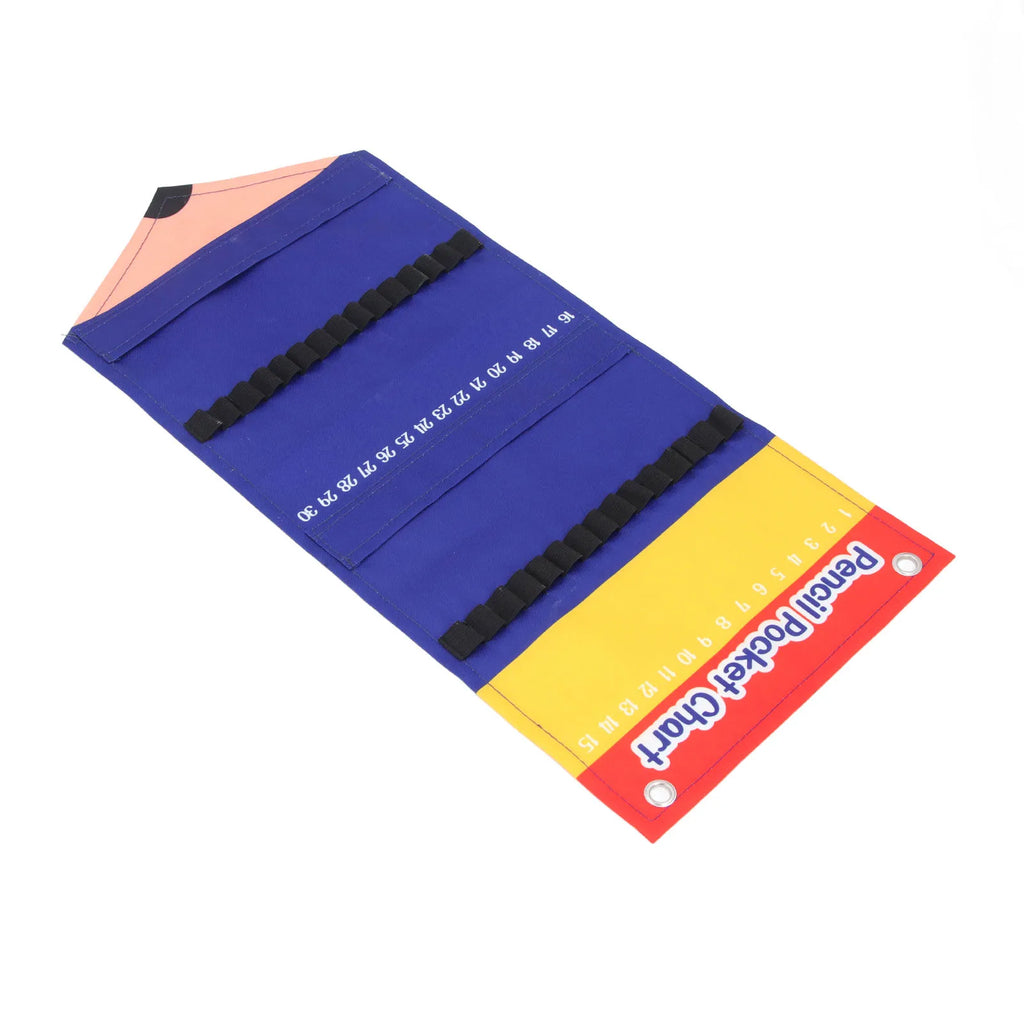 Pencil Pocket Chart Classroom Pencil Dispenser Organizer Holder Wall Pocket for Kids Teachers School Storage Pencil Pocket Chart
