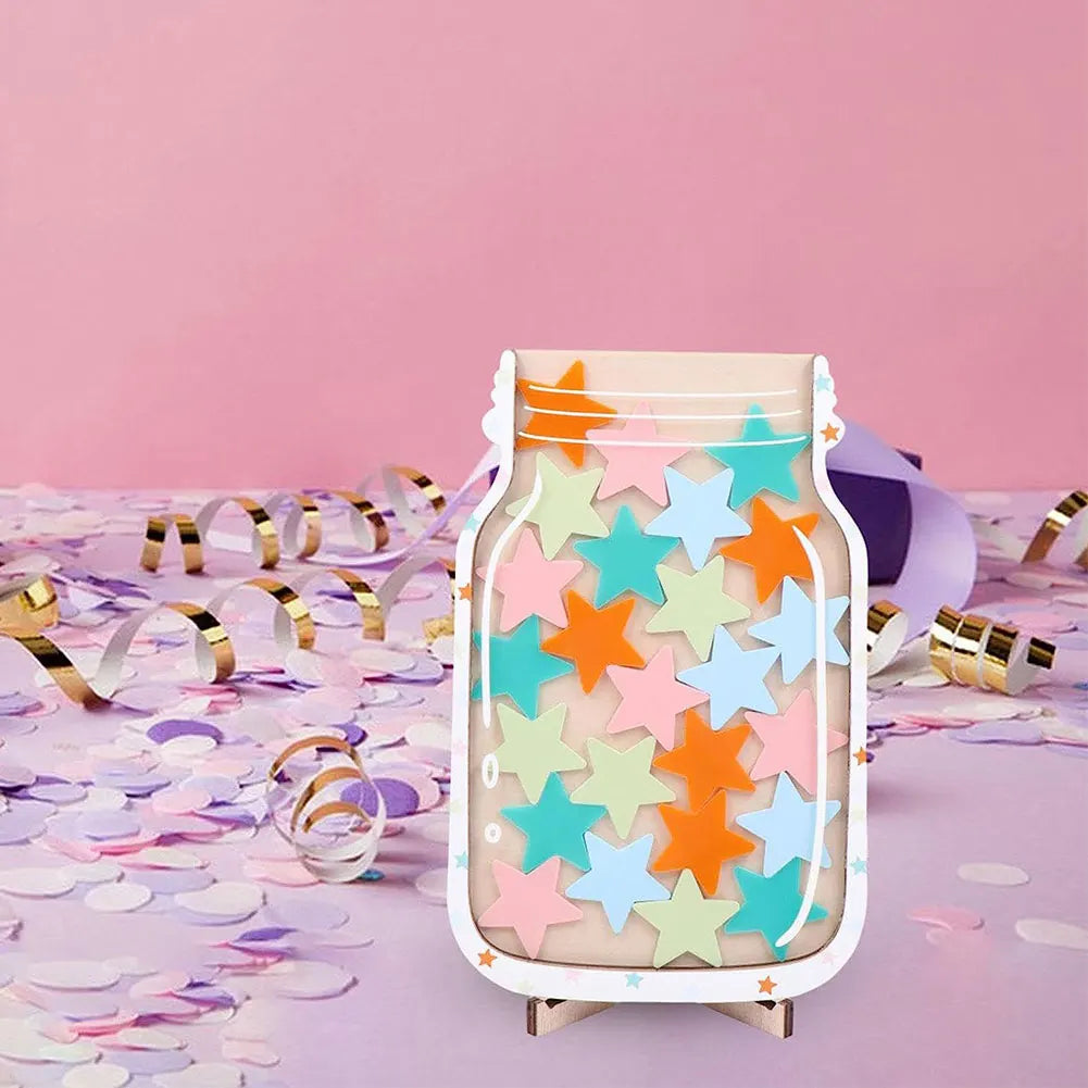 1piece-Kids Reward Jar With Star dinosaur Classroom Classroom Reward Jar with Standing Base Chore Chart Gifts For Kids Birthday