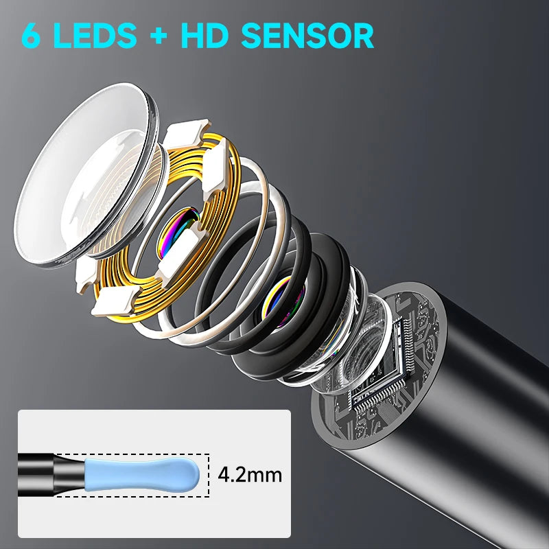 Smart Visual Ear Camera HD1080P 4.2MM WIFI Ear Pick Waterproof Ear Cleaner Endoscope Digital Ear Wax Removal Tool Ear Spoon Case