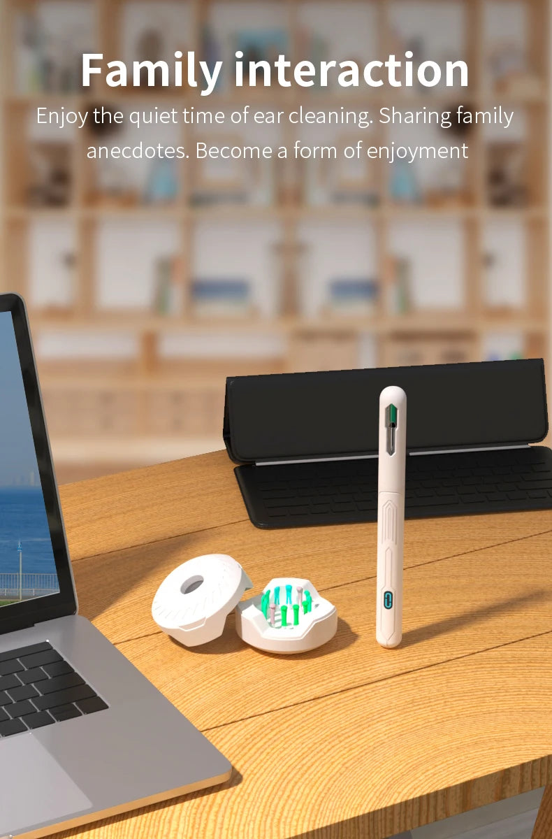 Ear Cleaner with Camera Set HD Ear Sticks Otoscope USB C Charging Endoscope Wax Removal Tool Earpick Ear Cleaning Set NK3 Pro