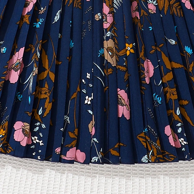 Tween Girls Summer Dress Square-Collar Sleeveless Pleated Dress Stylish Preteen Girls Dress Kids Dress