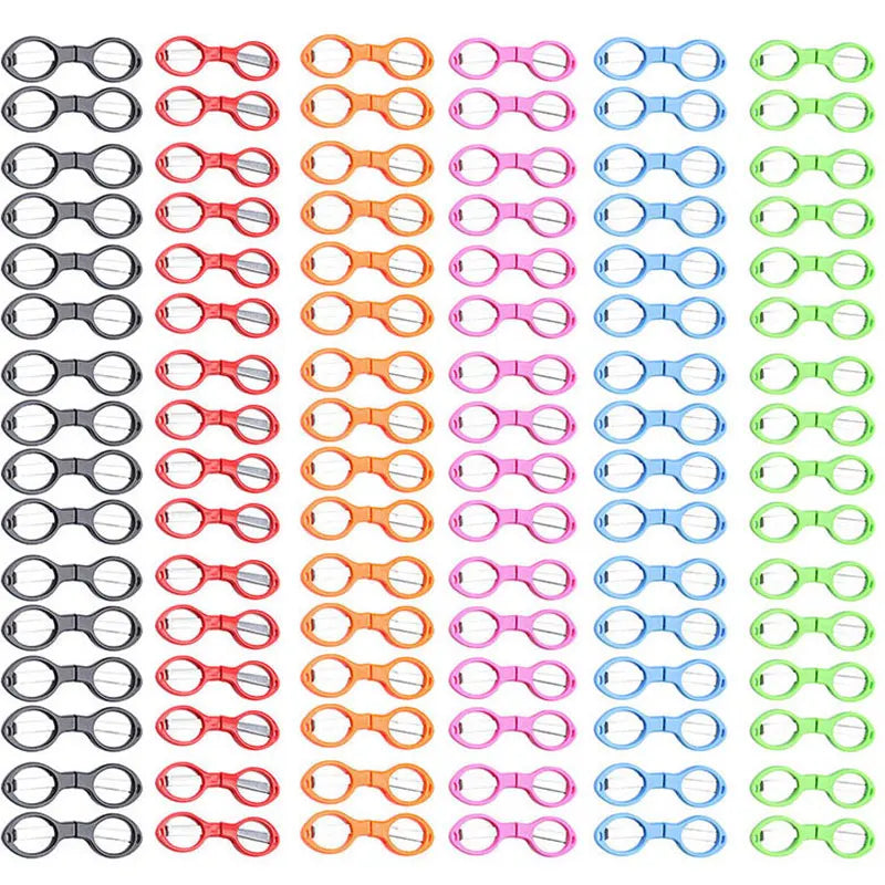 60Pcs Folding Scissor Creative Stationery Portable Manual Student Paper Scissors Paper Cutting Knife Classroom Learning Tools