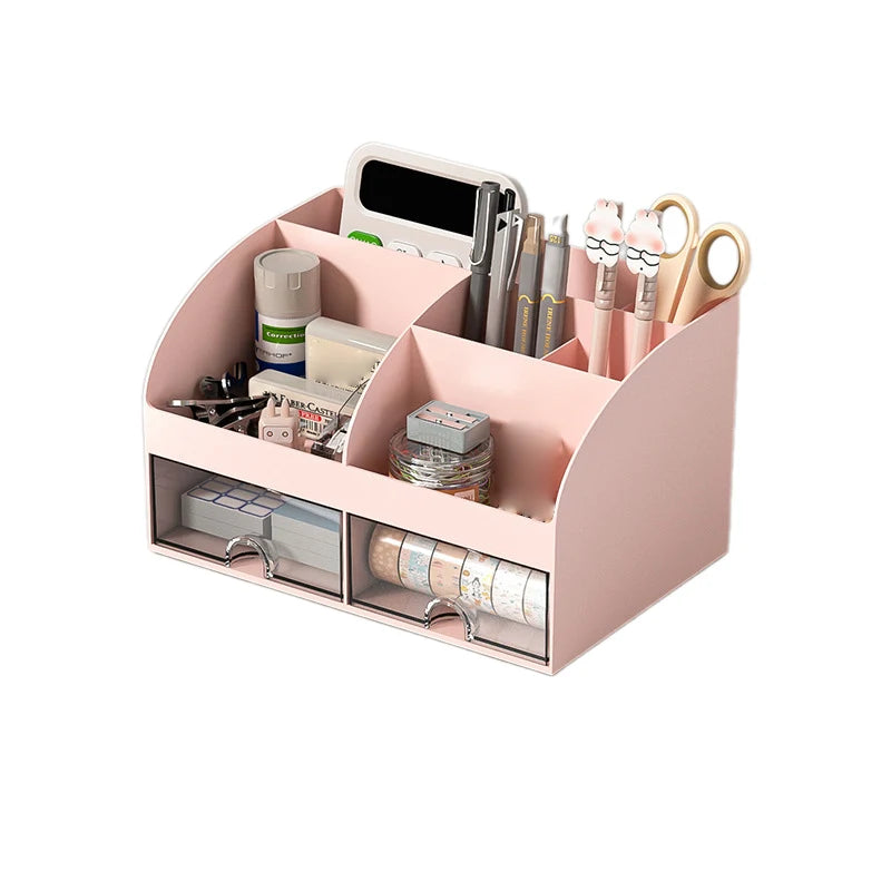 Desktop Organizer With Drawers Desk Organizer Tabletop Makeup Storage Box Smooth And Sturdy Office Supplies Storage Box Multi