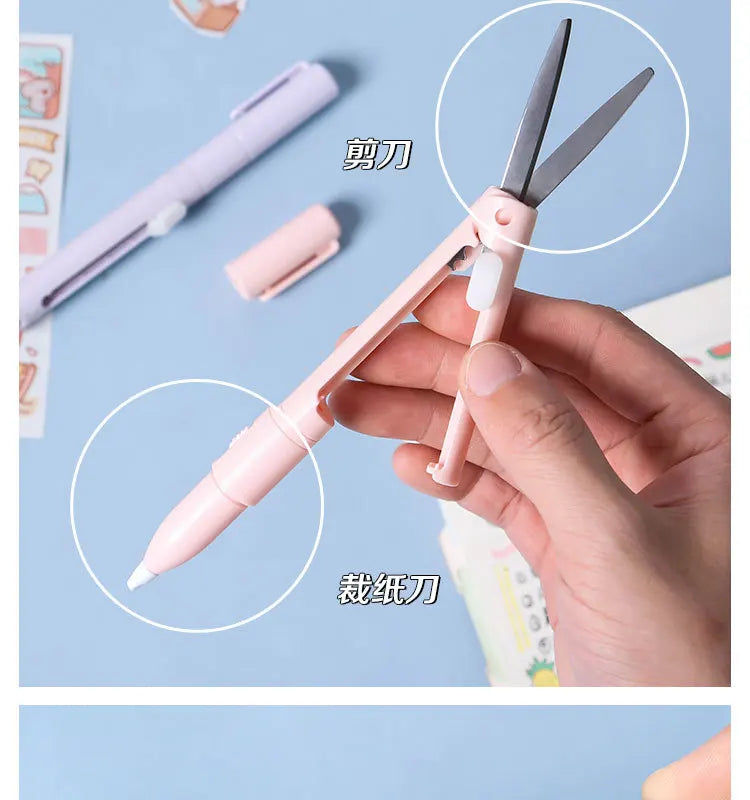 Mini Colorful Folding Scissors , Hand Tent Cutting, Mini Engraving Knife, Scissors, Paper Trimming Utility Knife