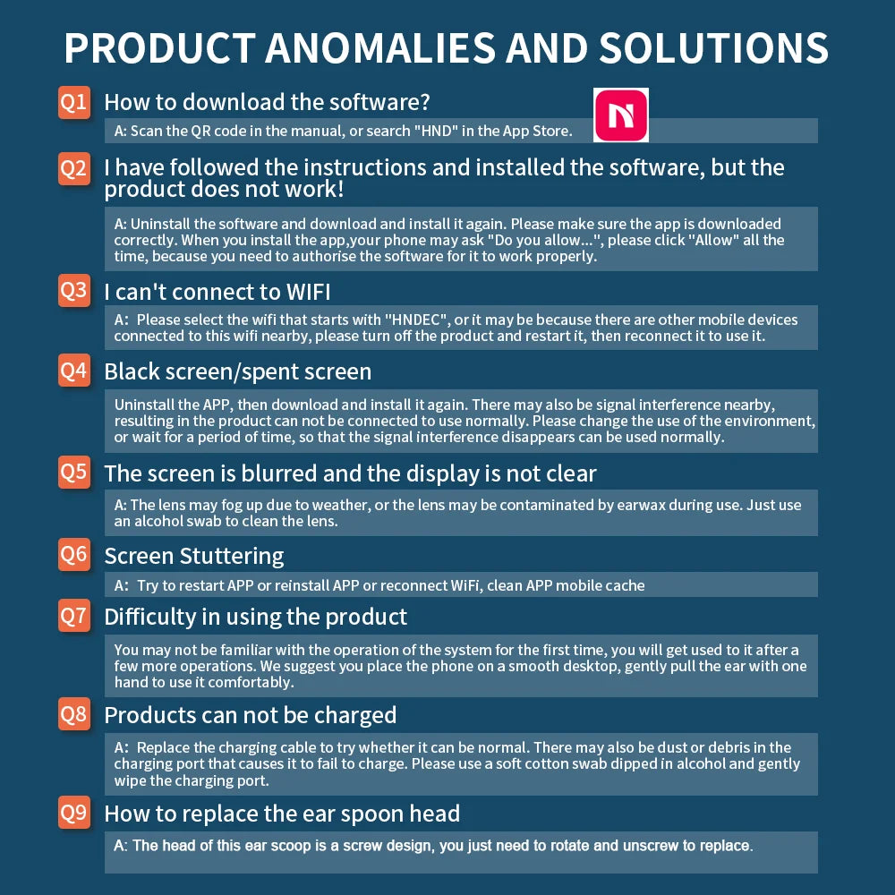 Ear Cleaner with Camera Set HD Ear Sticks Otoscope USB C Charging Endoscope Wax Removal Tool Earpick Ear Cleaning Set NK3 Pro