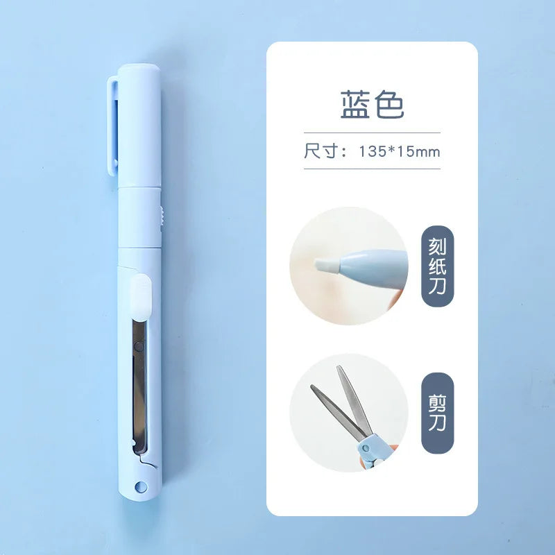 Mini Colorful Folding Scissors , Hand Tent Cutting, Mini Engraving Knife, Scissors, Paper Trimming Utility Knife