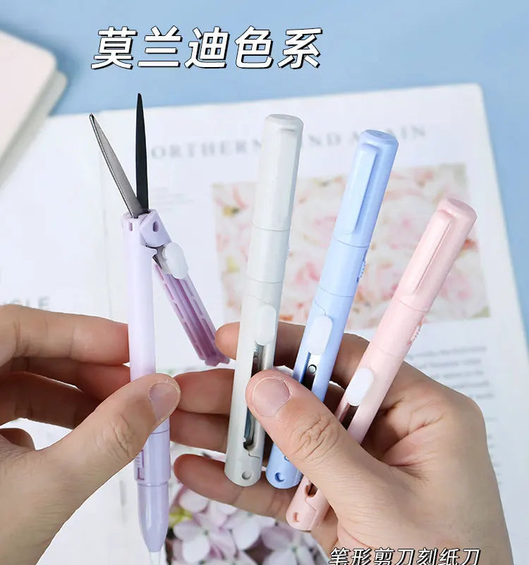 Mini Colorful Folding Scissors , Hand Tent Cutting, Mini Engraving Knife, Scissors, Paper Trimming Utility Knife