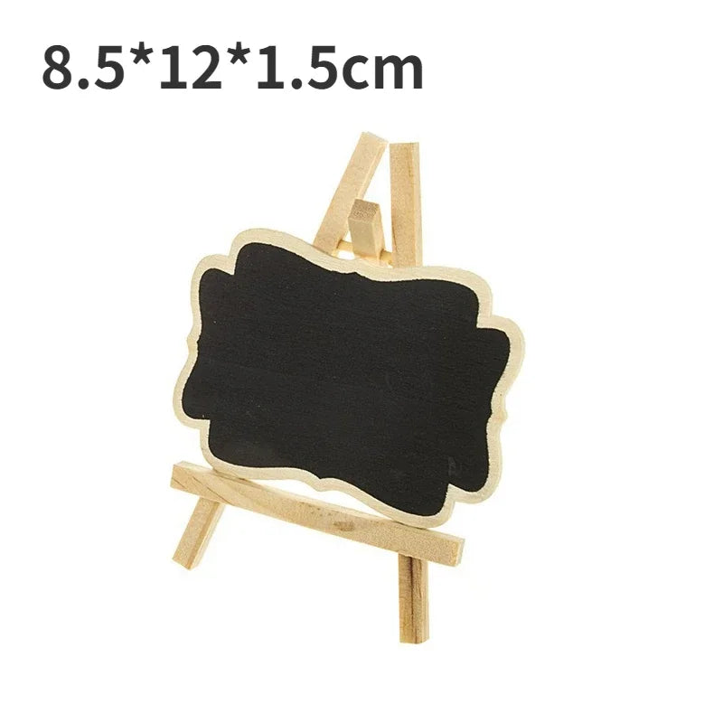 1-10PCS Mini Wooden Blackboard Portable Message Boards Chalkboard For Wedding Party Universal Decorative Ornaments Bracket