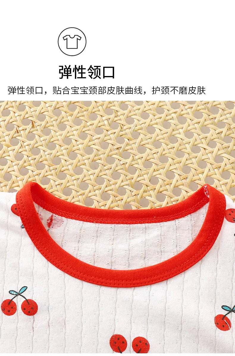 2025 New Children's Home Clothes Set Pure Cotton Boys Clothes Girls Pajamas Thin Section Clothing Baby Kids Chothing