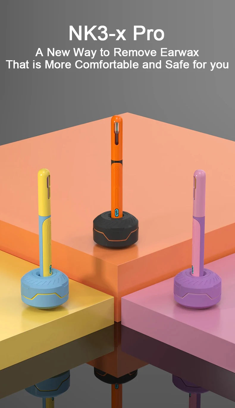 Ear Cleaner with Camera Set HD Ear Sticks Otoscope USB C Charging Endoscope Wax Removal Tool Earpick Ear Cleaning Set NK3 Pro