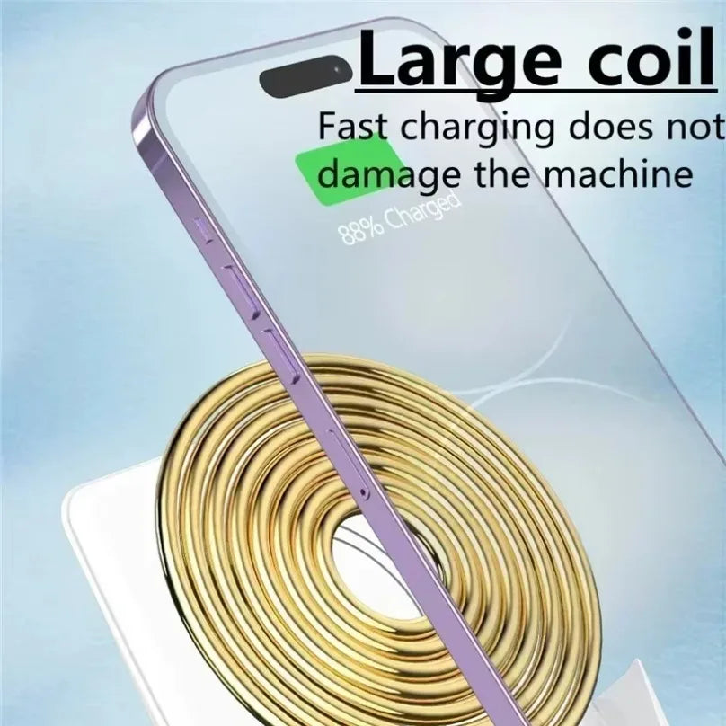 VIKEFON Lazy Desktop Phone Holder Wireless Charger Stand Fast Charging Station for iPhone 16 15 14 13 Samsung Xiaomi