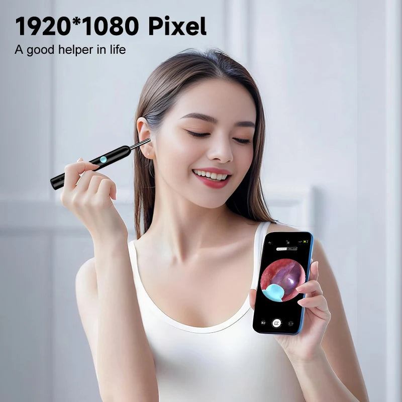 Smart Visual Ear Camera HD1080P 4.2MM WIFI Ear Pick Waterproof Ear Cleaner Endoscope Digital Ear Wax Removal Tool Ear Spoon Case