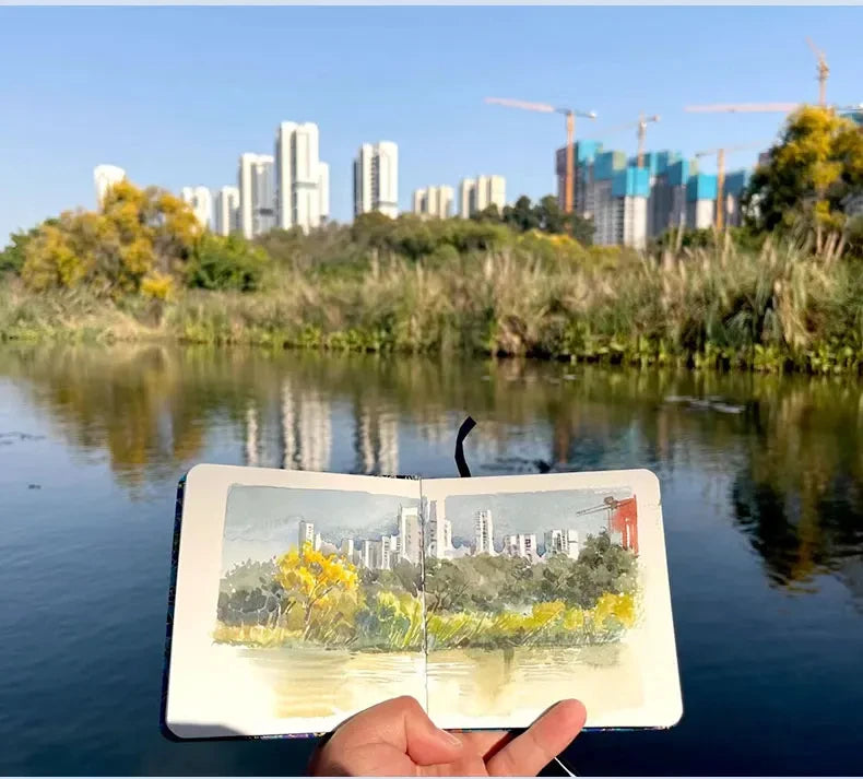 Mini Portable Paint Box Watercolor Paint Dispenser Set Travel Watercolour Paint Set 10/16 Grids Watercolor Palette Empty Box