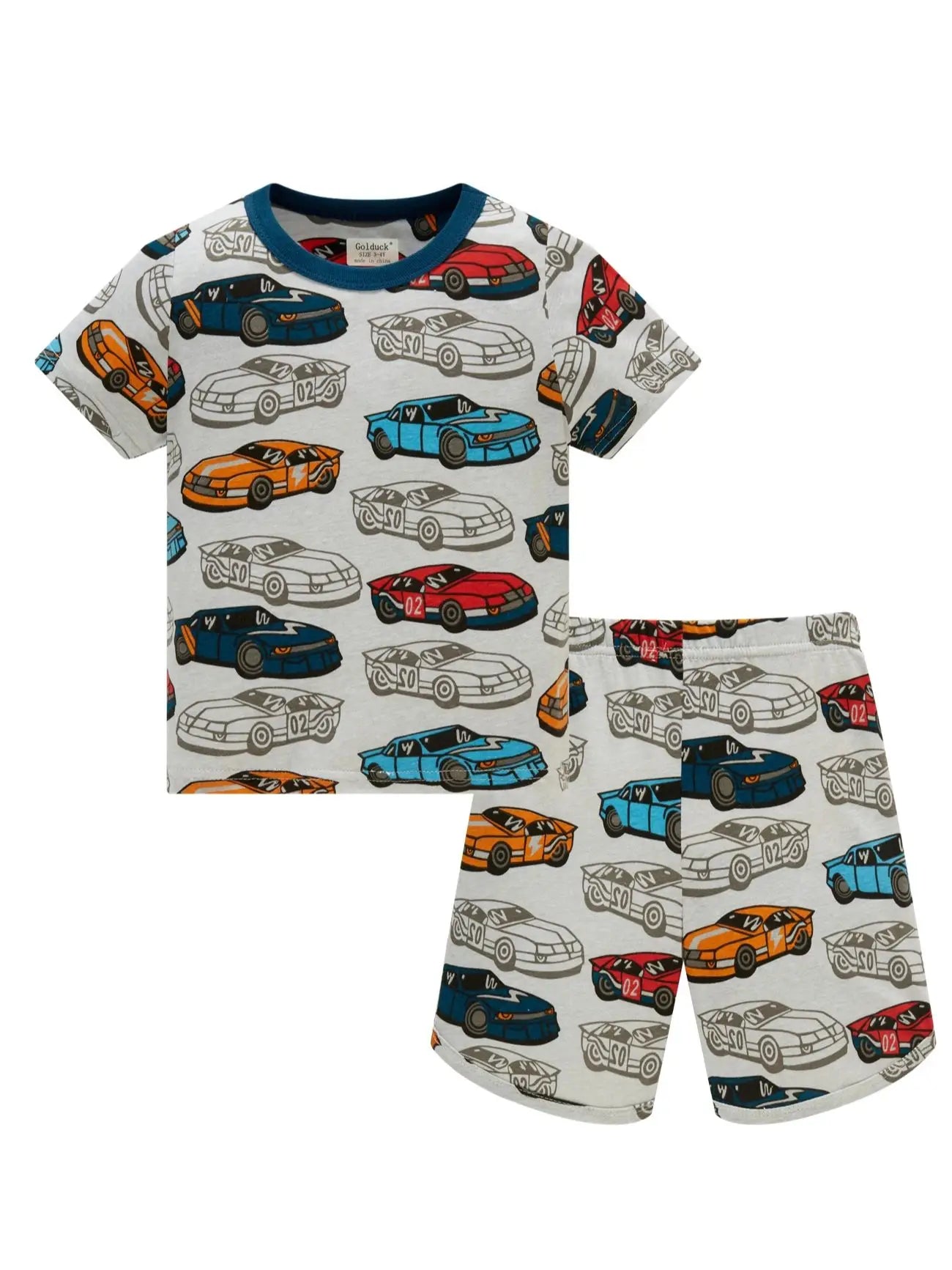 Summer children's clothing set for boys and girls aged 1-8, sleepwear set, cotton full printed cartoon 2ps, comfortable pajamas