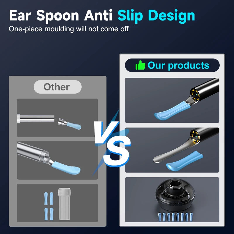 Smart Visual Ear Camera HD1080P 4.2MM WIFI Ear Pick Waterproof Ear Cleaner Endoscope Digital Ear Wax Removal Tool Ear Spoon Case