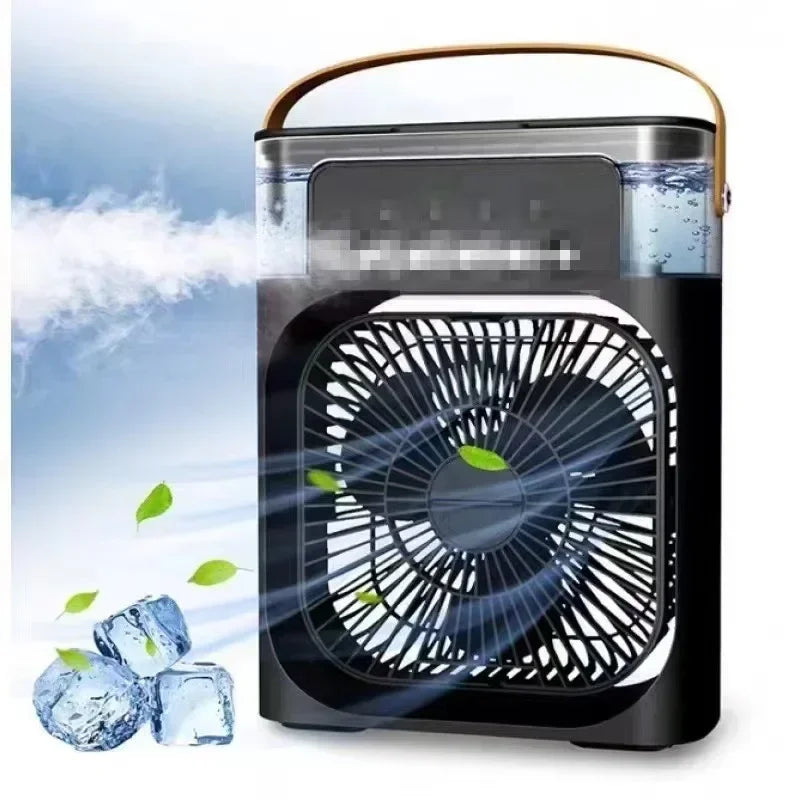 Air Humidifier, Small Fan, Air Conditioner, Fan, LED Night Light, USB Fan Three In One, Home And Office Humidifier