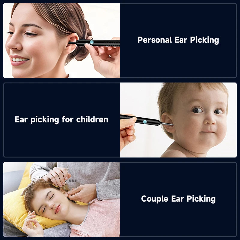 Smart Visual Ear Camera HD1080P 4.2MM WIFI Ear Pick Waterproof Ear Cleaner Endoscope Digital Ear Wax Removal Tool Ear Spoon Case