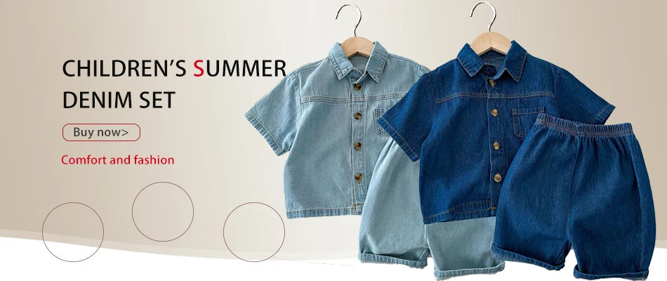 Children's clothing 0-3 year old summer new striped pure cotton boy T-shirt shorts set beach vacation girl short sleeved set