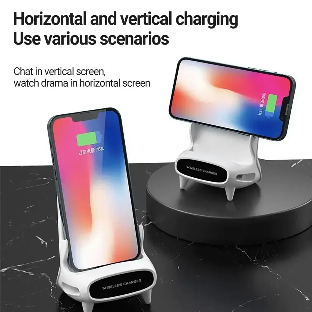 15W Wireless Charger for iPhone 16 15 Pro Max Fast Charging Stand for Samsung S23 Xiaomi Qi Certified Induction Charger Station