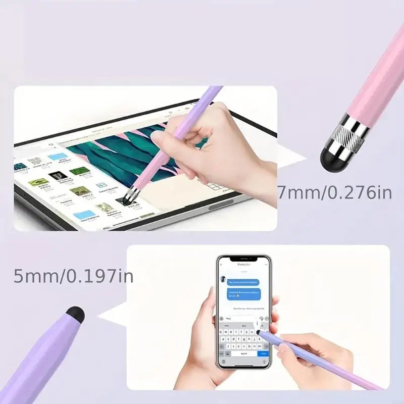 Double Head Capacitive Pen Gradients Color Styluses Pen for Adults Universal for Phone Tablet Touch Screens Sensitivity