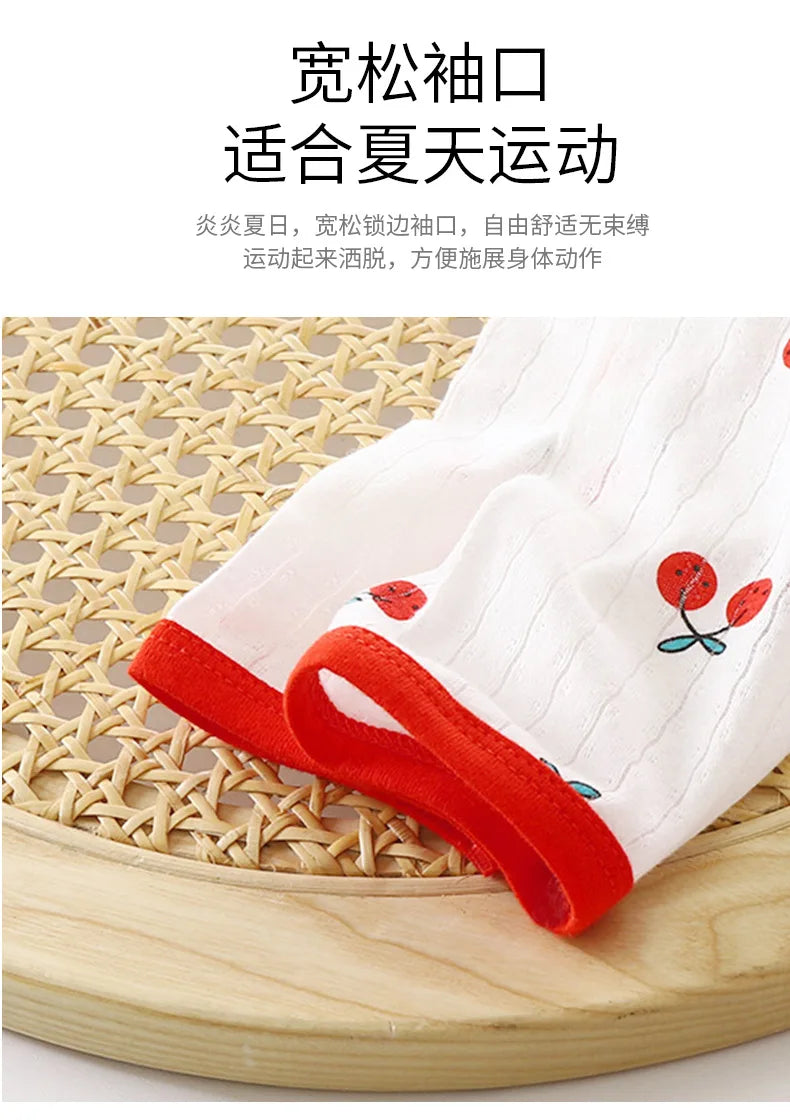 2025 New Children's Home Clothes Set Pure Cotton Boys Clothes Girls Pajamas Thin Section Clothing Baby Kids Chothing