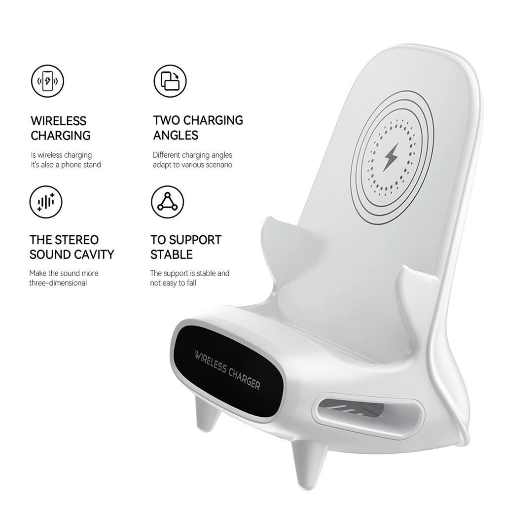 Mobile Phone Holder Mount Wireless Charger Desktop Charger Stand Induction Fast Charge for iPhone Phone Holder