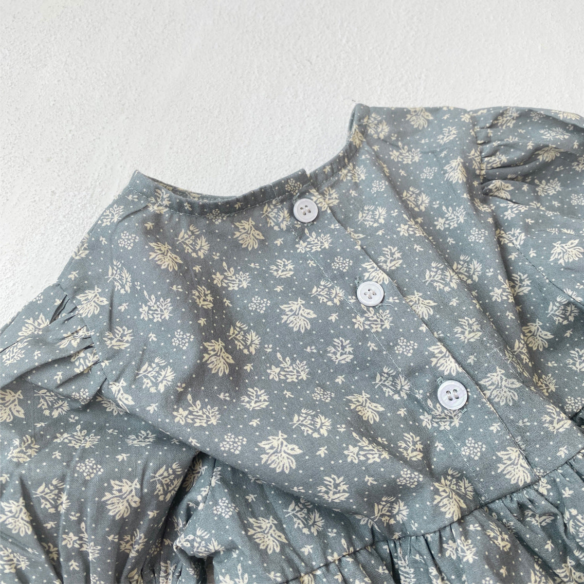 Summer Arrival Northern Europe Floral Pattern Short Sleeves Onesies for Stylish Girls-2